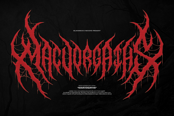 Night Corvian Font PNG with transparent background - Preview 3