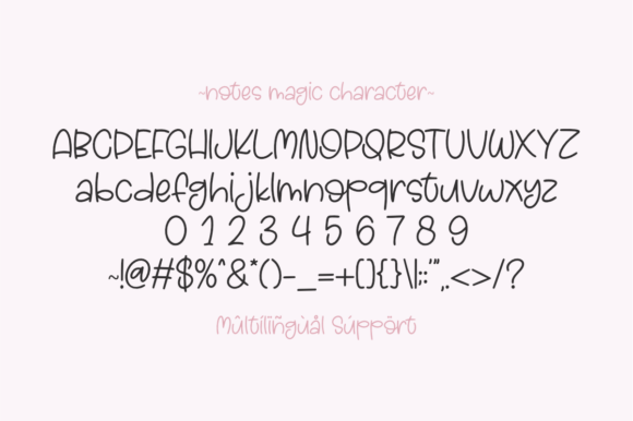 Notes Magic Font PNG with transparent background - Preview 2