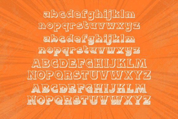 Nutty Knockout Font PNG with transparent background - Preview 1