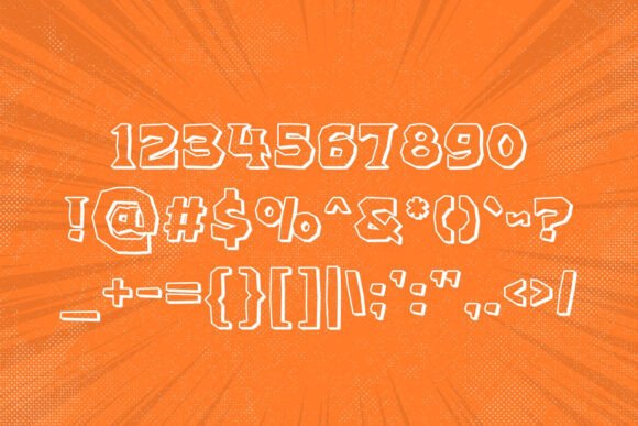 Nutty Knockout Font PNG with transparent background - Preview 2