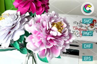 Peony Paper Flower SVG Template · Creative Fabrica