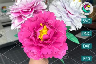 Peony Paper Flower SVG Template · Creative Fabrica