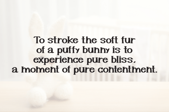 Puffy Bunny Font font preview - 2