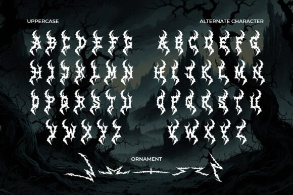Raccak Font PNG with transparent background - Preview 2