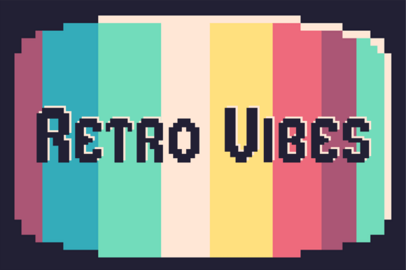 Retropix Font PNG with transparent background - Preview 1