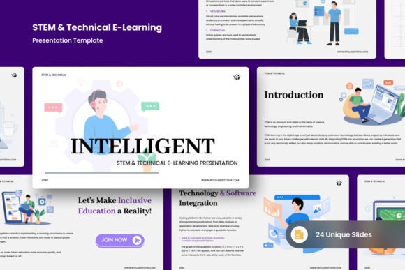 Preview of STEM & Technical E-Learning Presentation education presentation template