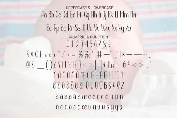 Simple Baby Font PNG with transparent background - Preview 6