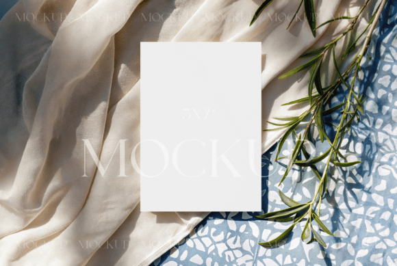 Spring Card Mockup, 5x7 Card Mock