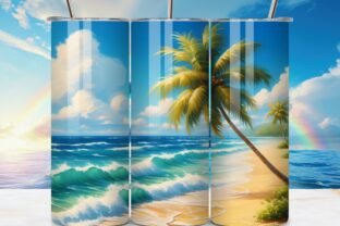 Tropical Beach Tumbler Wrap 20oz PNG Graphic by BEE CREATION · Creative ...