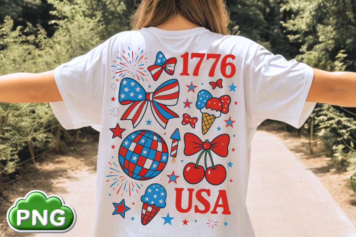 America Coquette Cherry PNG, 4th of July Graphic by DefabriCat ...