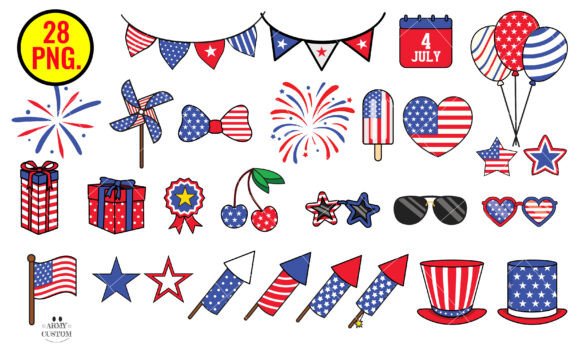 American 4th of July Bundle Font - Preview 2