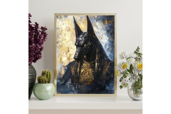 Anubis Egyptian God Wall Art Print
