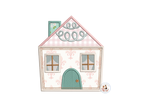 Applique House Embroidery Design