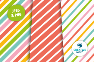Bold Colorful Stripes Seamless Patterns Graphic by Creative Wolf Design ...