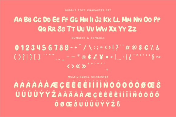 Bubble Pops Font PNG with transparent background - Preview 5