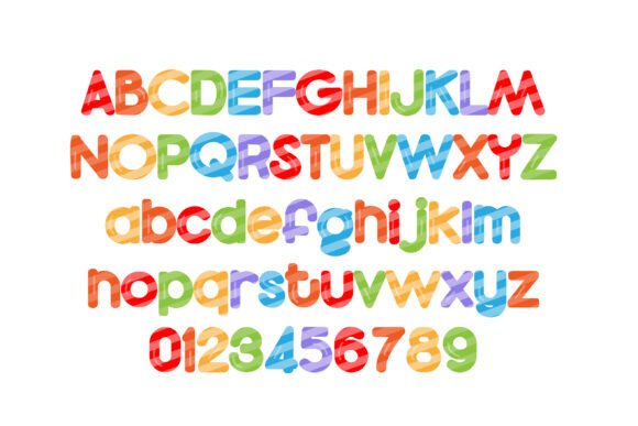 Candy Stick Rainbow Font - Preview 1
