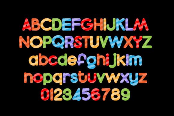 Candy Stick Rainbow Font - Preview 2