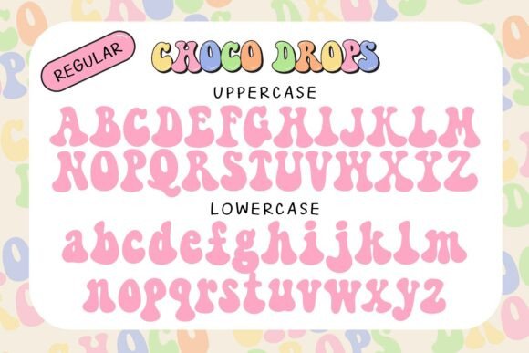 Choco Drops Font PNG with transparent background - Preview 5