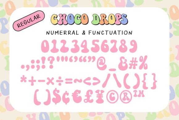 Choco Drops Font PNG with transparent background - Preview 6
