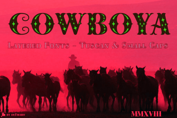 Cowboya Font PNG with transparent background - Preview 2