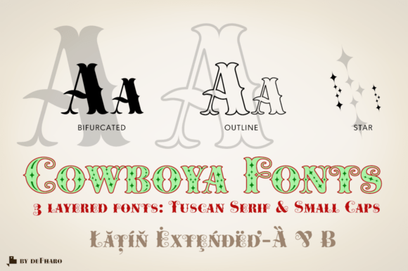 Cowboya Font PNG with transparent background - Preview 3