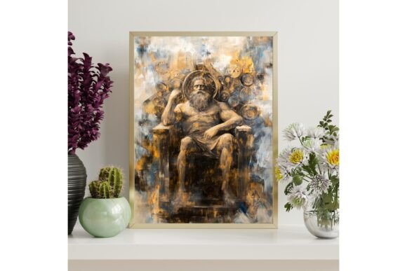 Cronus God of Time Wall Art Print
