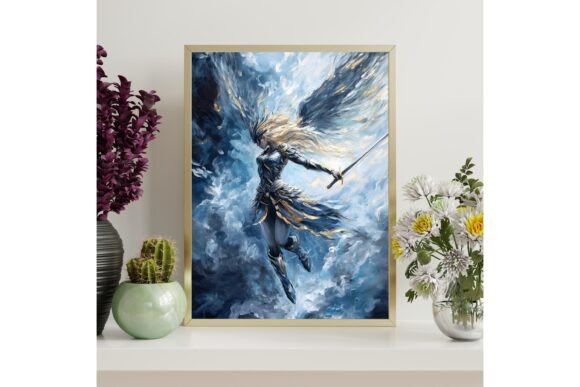 Dynamic Valkyrie Warrior Printable Wall
