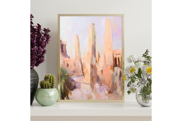 Egyptian Obelisks & Temples Wall Art