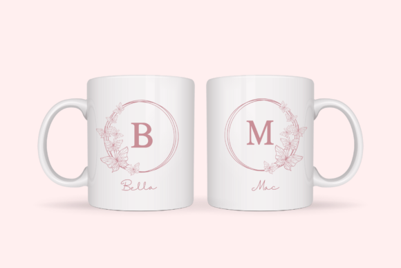 Emilia Butterfly Monogram Font - Preview 3