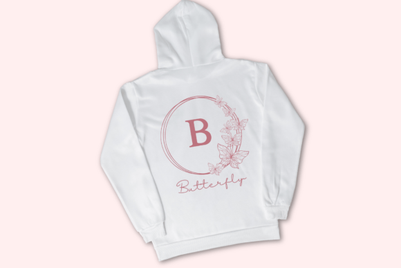 Emilia Butterfly Monogram Font - Preview 4