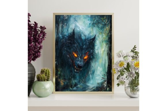 Fierce Fenrir Wolf Printable Art