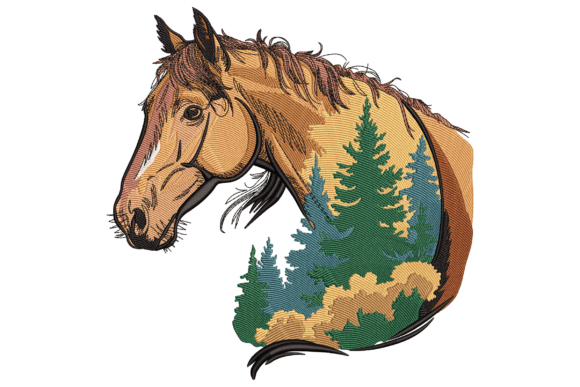 Forest Horse Silhouette