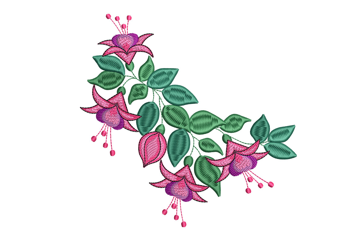 Fuchsia Floral Wreath