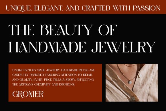 Gromer Font PNG with transparent background - Preview 2