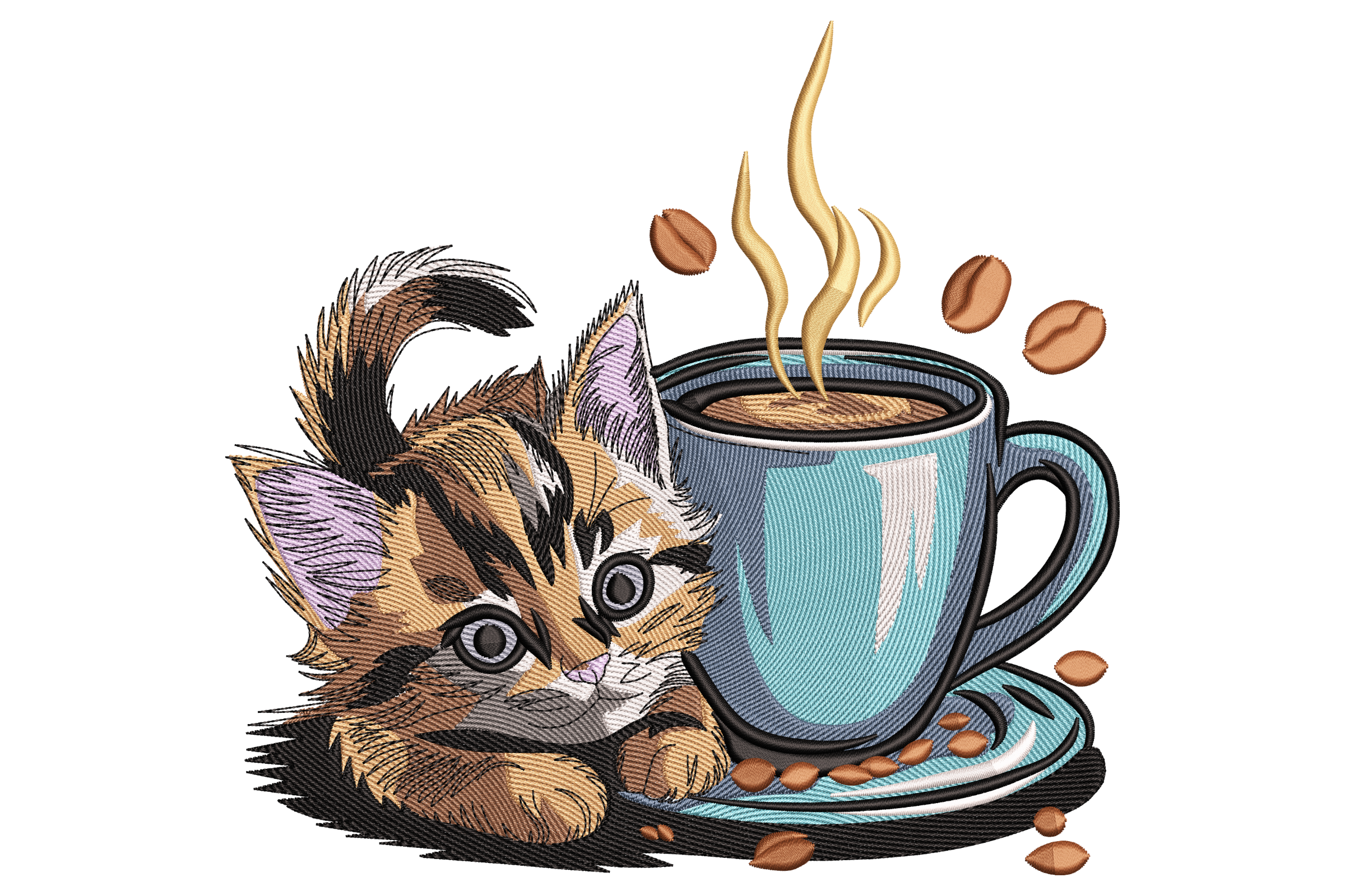 Kitten and Coffee Cup