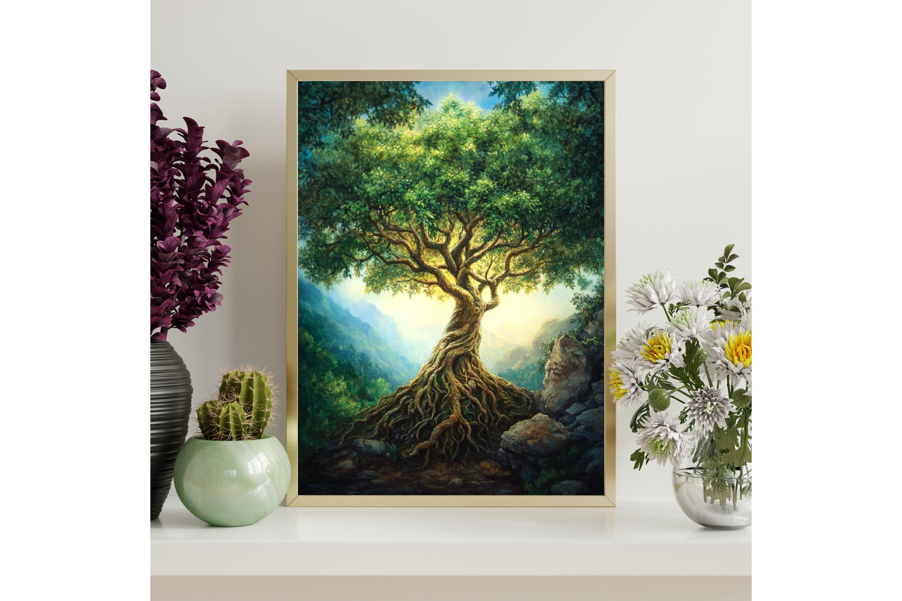Majestic Yggdrasil Tree Wall Art
