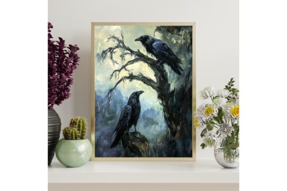 Mystical Raven Wall Art Print