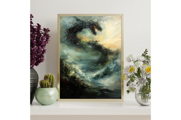 Norse Sea Serpent Printable Wall Art