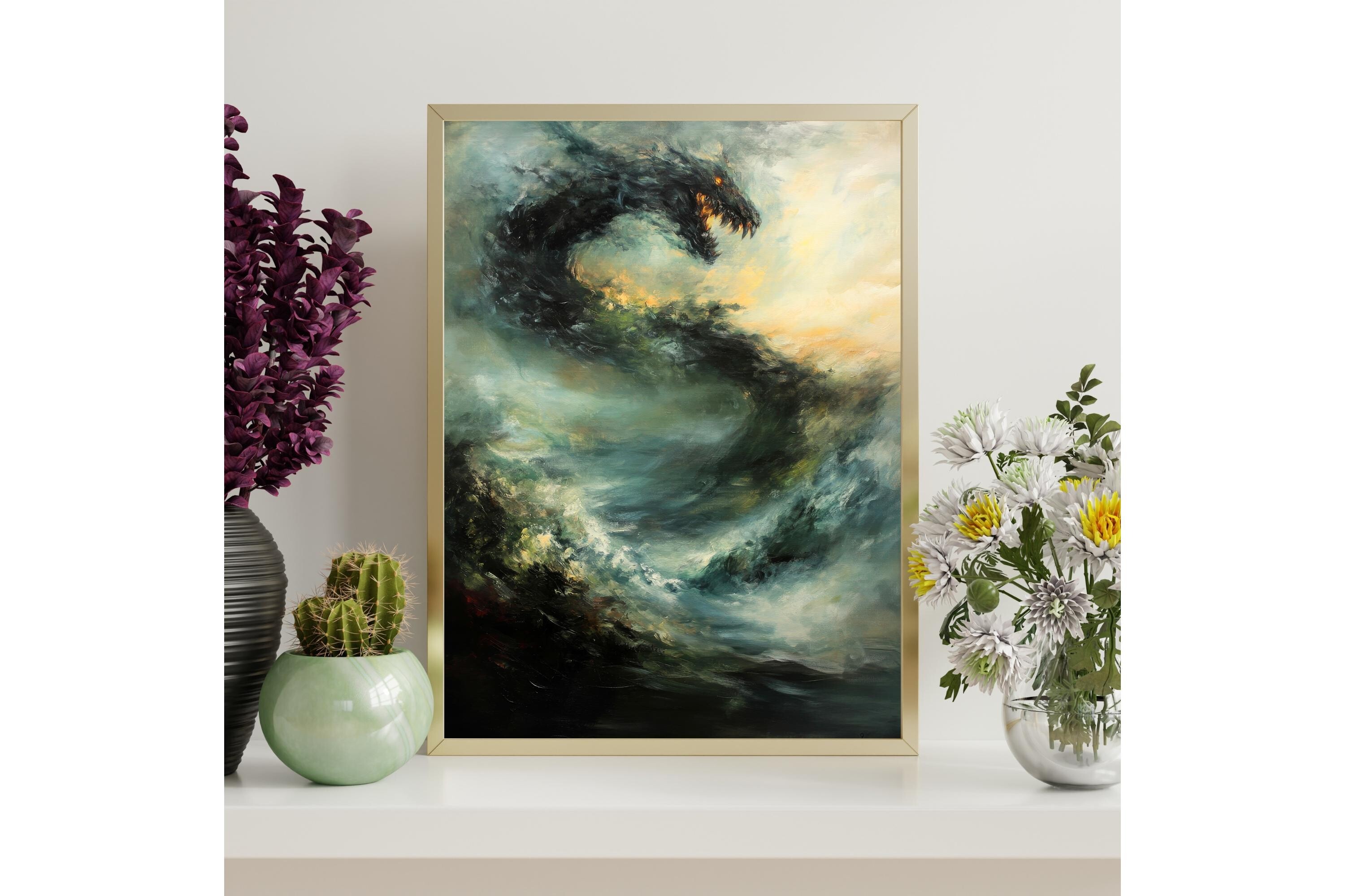 Norse Sea Serpent Printable Wall Art
