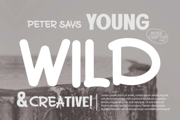 Peter Crafter Font PNG with transparent background - Preview 1