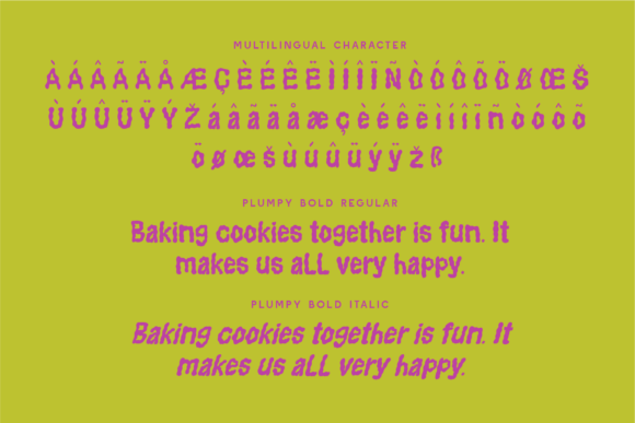 Plumpy Bold Font PNG with transparent background - Preview 6