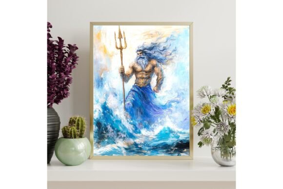 Poseidon Greek God Ocean Printable Wall