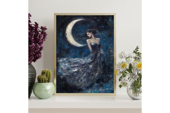 Printable Moon Goddess Wall Art