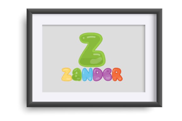 Rainbow Jello Font PNG with transparent background - Preview 1