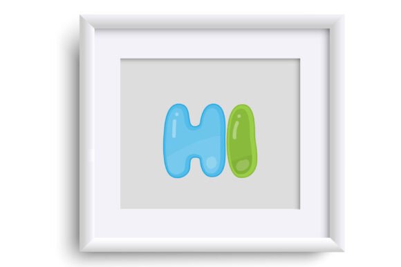 Rainbow Jello Font PNG with transparent background - Preview 2