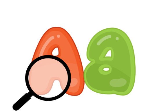 Rainbow Jello Font PNG with transparent background - Preview 3