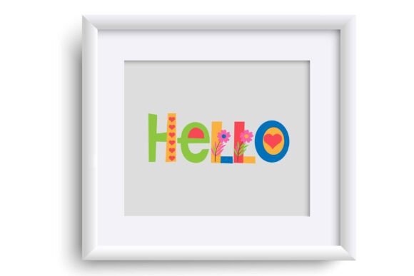 Rainbow Kisses Font PNG with transparent background - Preview 2