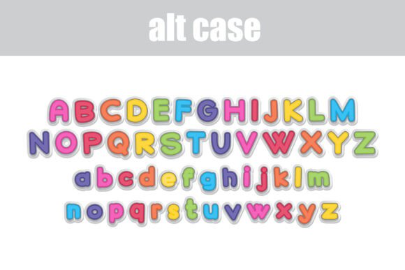Rainbow Puffs Font PNG with transparent background - Preview 4