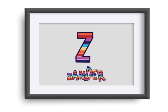 Rainbow Ribbons Font PNG with transparent background - Preview 3