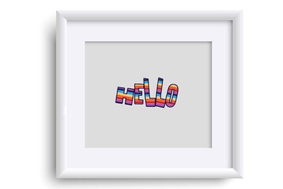 Rainbow Ribbons Font PNG with transparent background - Preview 4
